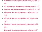 Недели беременности