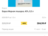 Отзыв об водке медная лошадка
