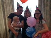 С Днем рождения, малыш!
Тебе сегодня ровно годик.
Ты смеешься и пищишь,
И морщишь сладкий носик.
Мы пожелать тебе хотим —
Расти…