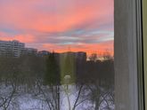Закат из окна больницы
