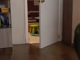 Темный пол и белые двери