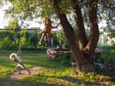 Сделали площадку для детей.