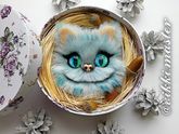 Брошь с Чеширским котом