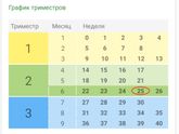 С какой недели начинается