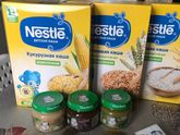 Наш первый прикорм Gerber и Nestle.