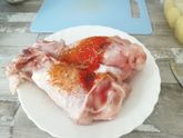 Запечёная голень индейки.
