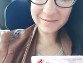 Вчера получила водительское удостоверение.