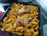 Запечёная голень индейки.