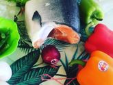 Запеканка с красной рыбкой