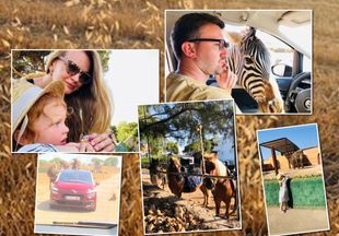 Макаки на капоте и кусачие зебры: Елена Кулецкая показала свою поездку с детьми в испанский cафари-парк
