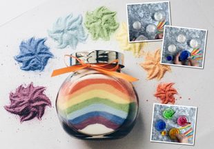 Минутка творчества: делаем цветной песок своими руками
