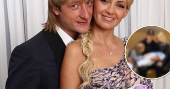 Пятеро мальчишек на двоих: Яна Рудковская и Евгений Плющенко впервые показали новорожденного сына