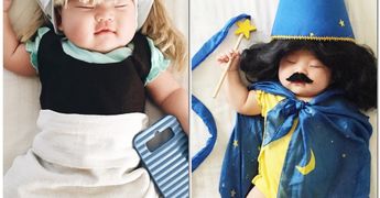 Фотосессия во сне: мама придумывает образы для спящей дочки и ни разу ее не разбудила