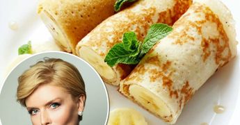 Без молока и без яиц: Анна Чурина поделилась любимым рецептом диетических блинчиков с бананами