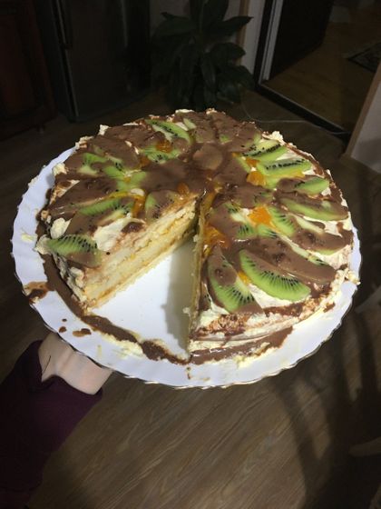Торт 🍰 из трех корже ))