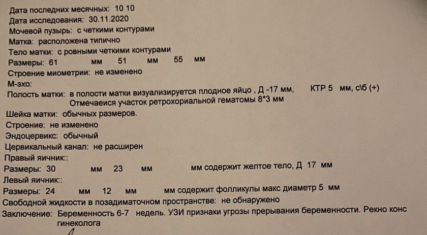 Ретрохориальная гематома