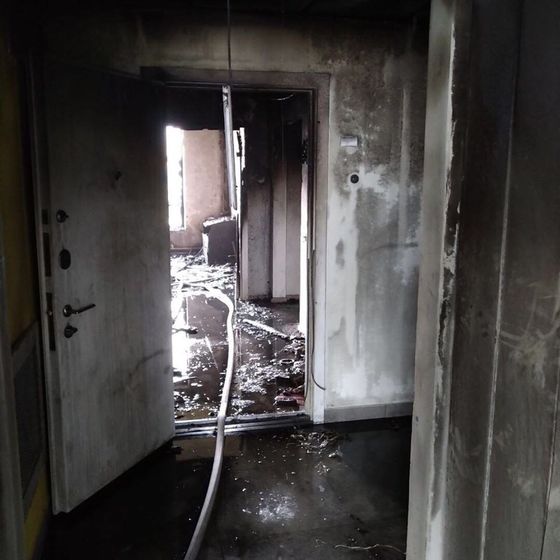 Пожар в ЖК Варшавское шоссе 141
