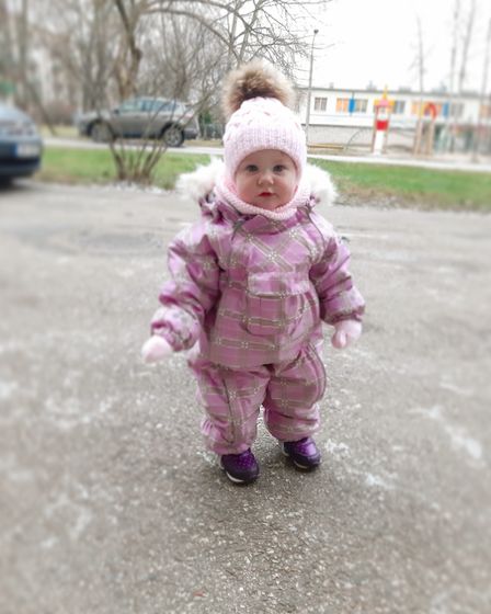 Сегодня дочка гуляла по