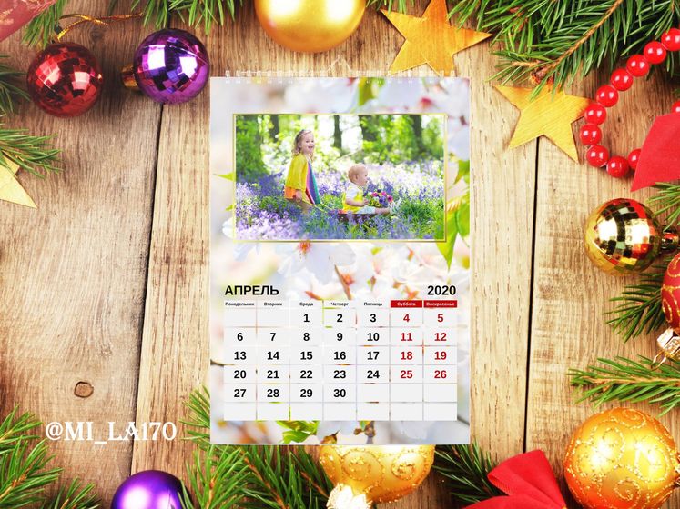 Перекидной календарь 2020 с вашими фото🎄🎄