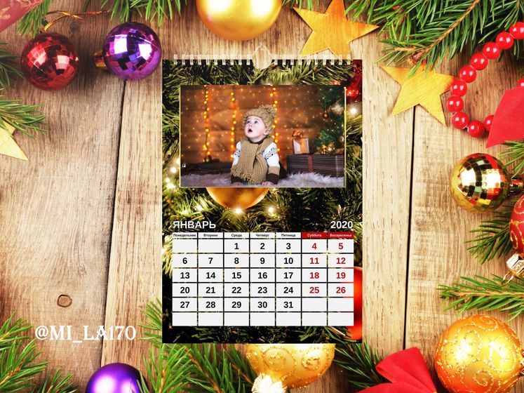 Перекидной календарь 2020 с вашими фото🎄🎄