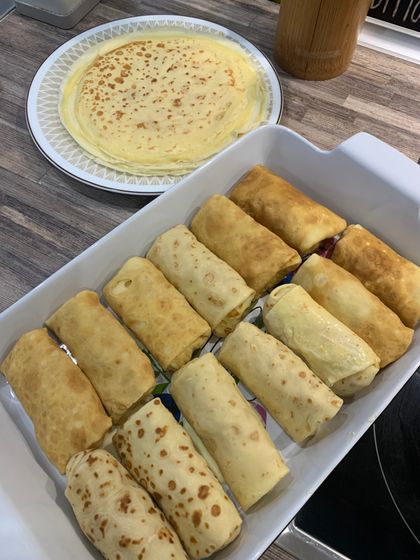 🥰🥰🥰🥰🥰блинчики с мясом...в духовочку пошли😜