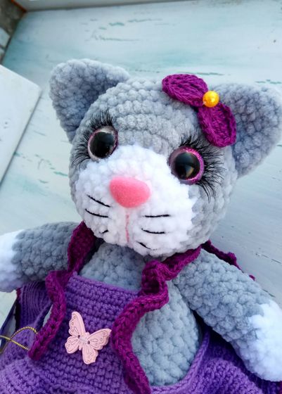 Игрушка Кошечка ручной работы за 100 рублей