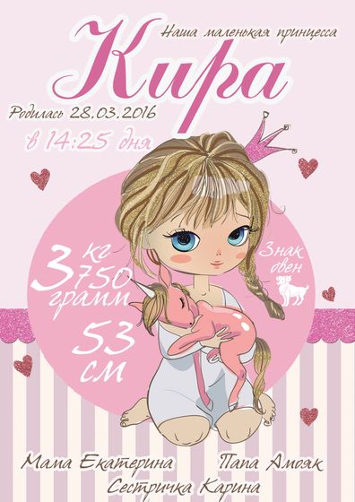 Метрика для детей 💞