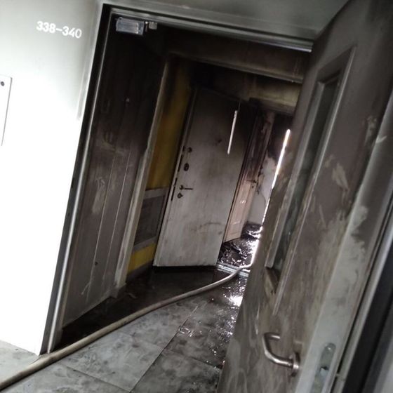 Пожар в ЖК Варшавское шоссе 141