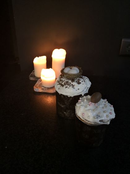 Готовили сегодня, вкусные куличи.