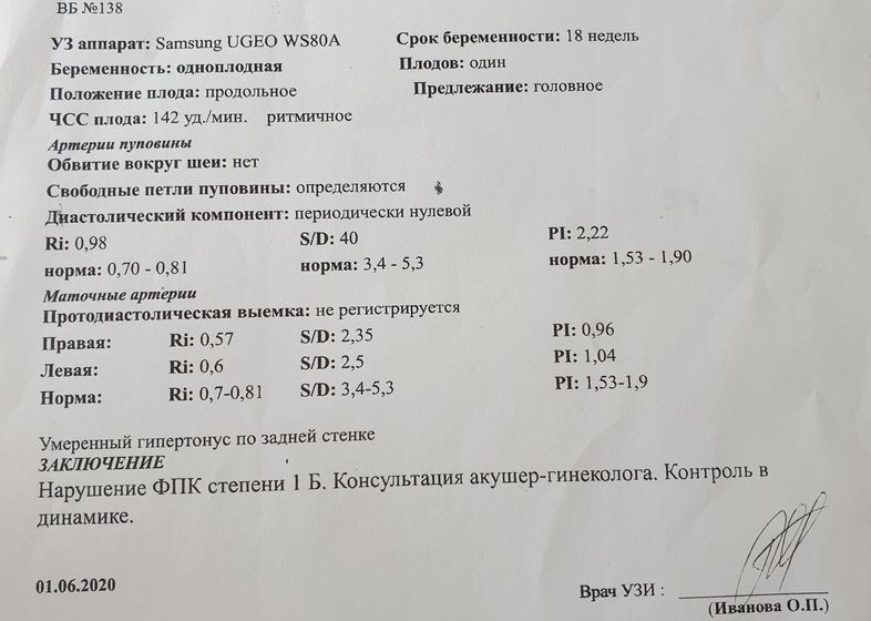 Фетоплацентарная недостаточность в 18 недель ?