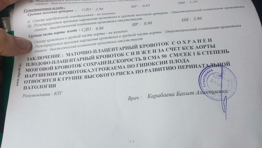 Сегодня сделала допплер
