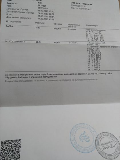 1 скрининг. Пришли результаты анализа объясните мне пожалуйста кто понимает всё ли у нас хорошо.?