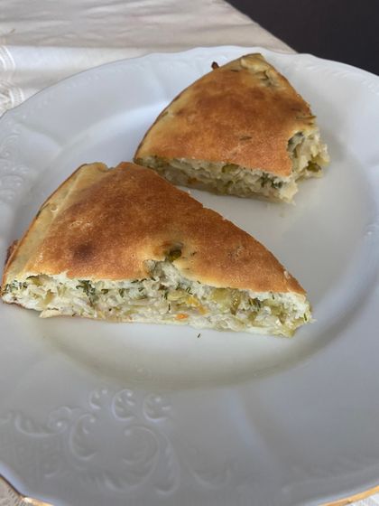 Заливной пирог с капустой