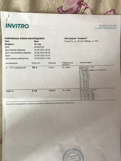 1 скрининг.результаты крови!помогите расшифровать