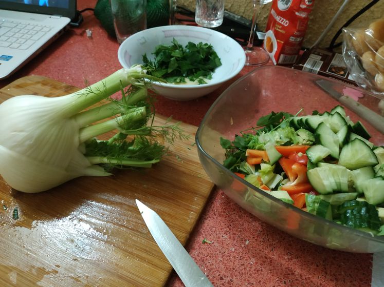 Форель в апельсине. Овощи провансаль.
