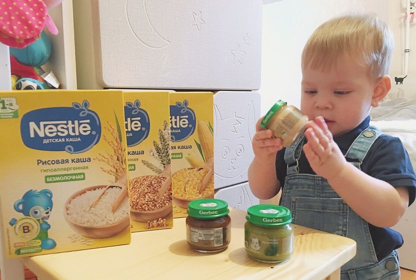 первый прикорм от Nestle® и Gerber®
