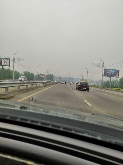 Красноярск чёрное небо