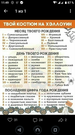 А какой твой костюм? 😄