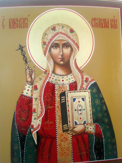 Рукописные иконы - Святая Нина и Чудотворица Елизавета.