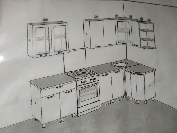 Угловой кухонный гарнитур