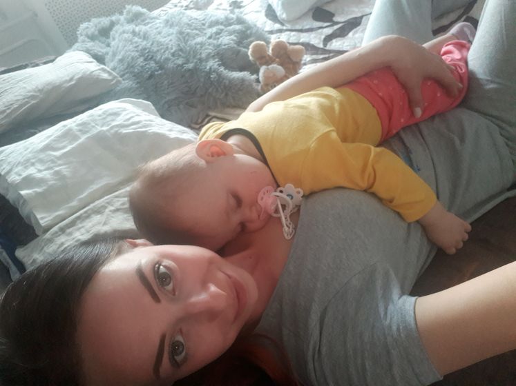 Уснула на мне,моя зайка❤