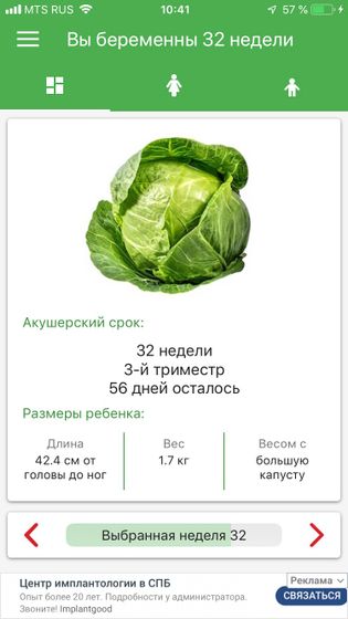 32 недели