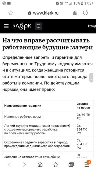 Для работающих беременяшек, на заметку!