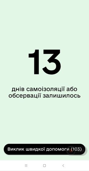 О самоизоляции по прилету в Украину с приложением Дій вдома