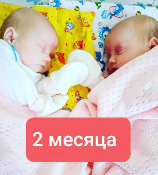 14 месяцев дочкам