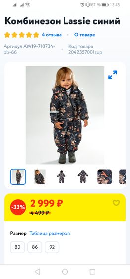 Зимний комбинезон