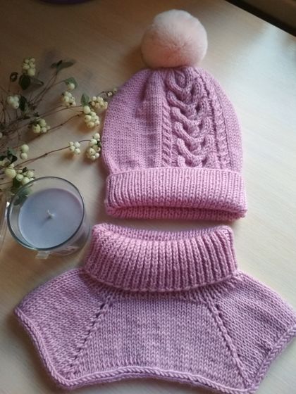 Комплект шапка и манишка