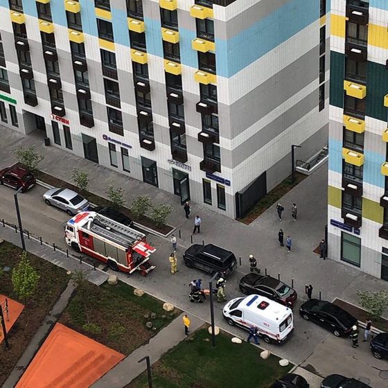 Пожар в ЖК Варшавское шоссе 141