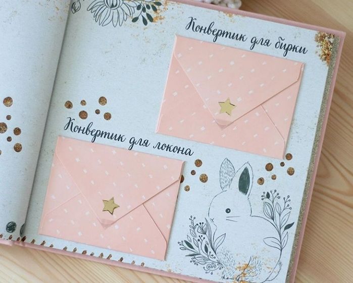 Нежно розовый альбомчик для