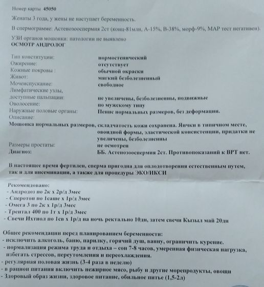 Спермограмма